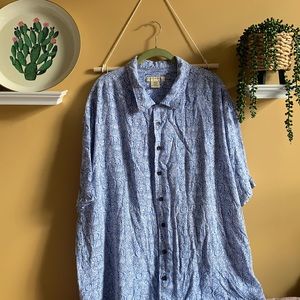 Hawaiian print short sleeve button up